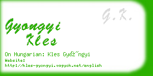 gyongyi kles business card